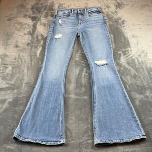 Idyllwind Miranda Lambert Distressed Flare Jeans Light Wash Blue Size 4/36